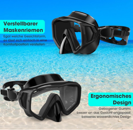 Set scuba diving si snorkeling Nigecue pentru adulți, ochelari si mască de scufundare [5]