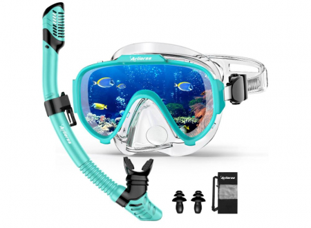 Sporturi acvatice - Set scufundari Arlierss, masca panoramica + tub snorkeling