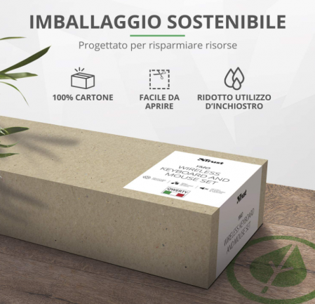 Set tastatură și mouse fără fir Trust Ymo pentru Windows/Linux, Silențios, PC/Laptop, Negru [6]