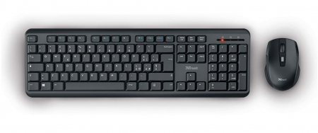 Set tastatură și mouse fără fir Trust Ymo pentru Windows/Linux, Silențios, PC/Laptop, Negru [5]