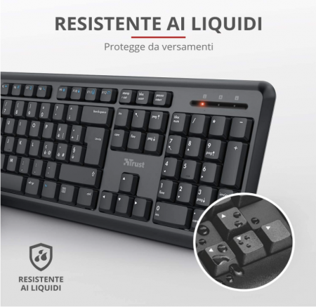 Set tastatură și mouse fără fir Trust Ymo pentru Windows/Linux, Silențios, PC/Laptop, Negru [3]