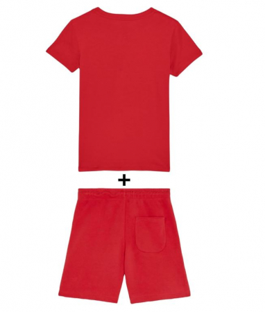 Set tricou si pantaloni scurti unisex AMERICAN COLLEGE, rosu/galben, M [5]