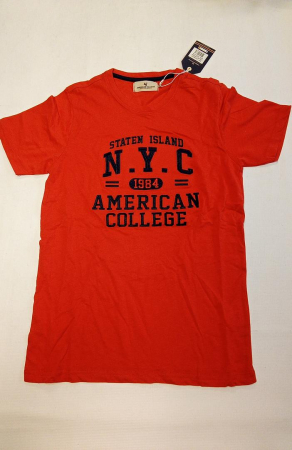 Set tricou si pantaloni scurti unisex AMERICAN COLLEGE, rosu/galben, M [4]