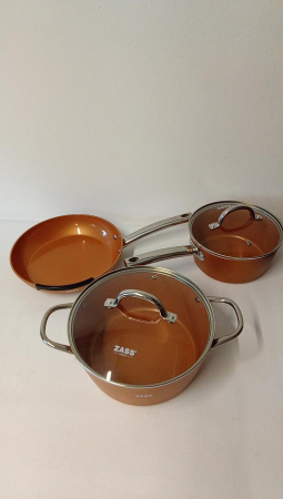 Set vase antiaderente din aluminiu turnat sub presiune 5 piese Zass Gourmet Osnabruck ZG-ACS 04 [1]