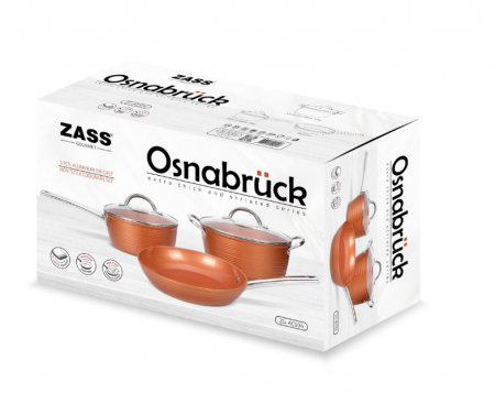 Set vase antiaderente din aluminiu turnat sub presiune 5 piese Zass Gourmet Osnabruck ZG-ACS 04 [5]