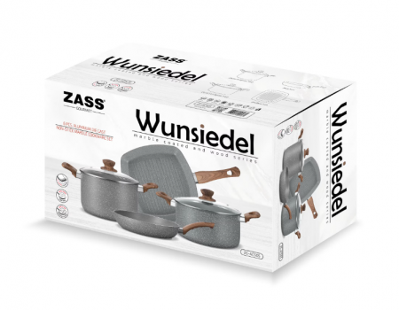 Set vase marmorate, antiaderente din aluminiu turnat sub presiune 6 piese Zass Gourmet Wunsiedel ZG-ACS 05 [4]