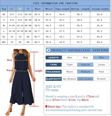 Set vestimentar damă FANCYINN din două piese, bluza si pantaloni, mărimea XL, albastru [6]