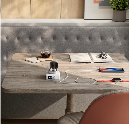 SIMON Încărcător fără fir cu încărcare rapidă, 2 mufe USB, alb [5]