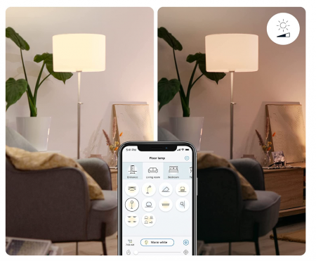 Sina cu Spot-uri Wi-Fi WiZ Smart Imageo, lumină albă sau colorată reglabilă, 3x5W, 3 puncte de lumină, alb, tehnologie SpaceSense, control vocal (Alexa, Apple HomeKit, Google Home) [3]