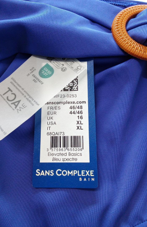 Slip de baie cu talie inalta pentru femei Sans Complexe, Bikini albastru, 40/42 [3]