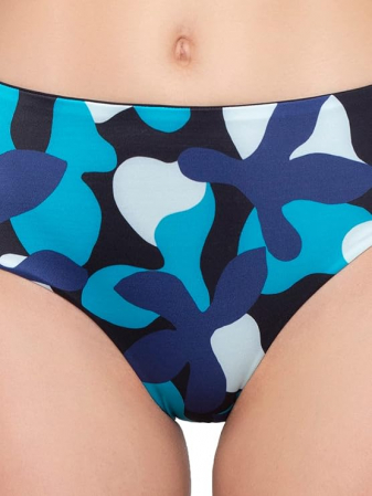 Slip de baie pentru fete Sloggi Flower Horn Mid Waist, Bikini albastru, L [3]