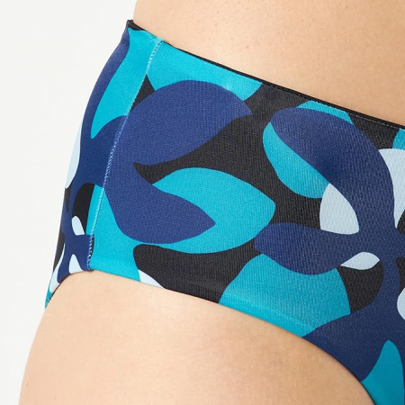 Slip de baie pentru fete Sloggi Flower Horn Mid Waist, Bikini albastru, L [2]