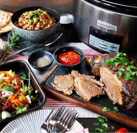 Slow cooker Crock-Pot CSC063X-01, 7.5 L, digital, vas ceramica, capac de sticla, inox [10]