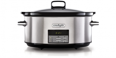 Slow cooker Crock-Pot CSC063X-01, 7.5 L, digital, vas ceramica, capac de sticla, inox [0]