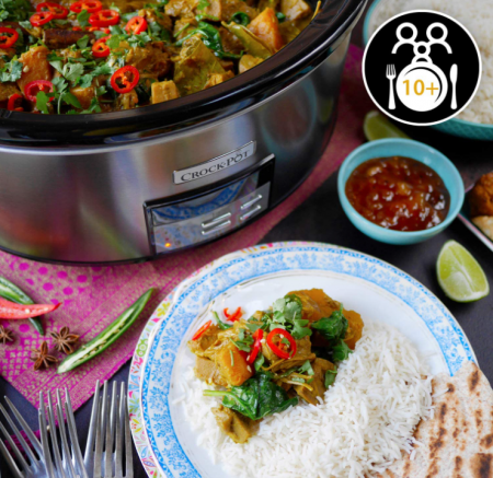 Slow cooker Crock-Pot CSC063X-01, 7.5 L, digital, vas ceramica, capac de sticla, inox [3]