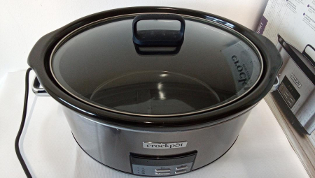 Slow cooker Crock-Pot CSC063X-01, 7.5 L, digital, vas ceramica, capac de sticla, inox [2]