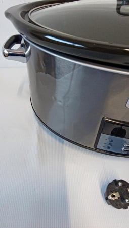 Slow cooker Crock-Pot CSC063X-01, 7.5 L, digital, vas ceramica, capac de sticla, inox [1]