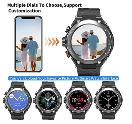 Smartwatch CISIYOO JRLinco 2 în 1 cu căști Bluetooth [3]