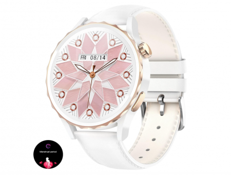 Smartwatch pentru femei SIEMORL, 1,32 inchi, Argintiu/Alb [0]