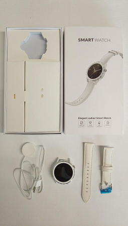 Smartwatch pentru femei SIEMORL, 1,32 inchi, Argintiu/Alb [1]