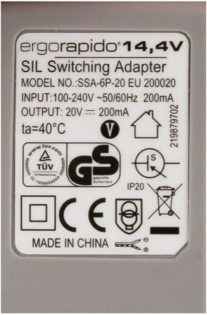 Soclu cu incarcator 14.4V pentru aspirator vertical cu acumulator ELECTROLUX/AEG 2198998896 [2]