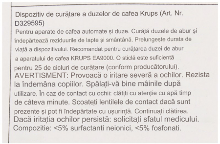 Solutie de curatat sistemul Cappuccino GROUPE SEB XS900010 pentru espressor Krups, 2 x 100 ml [4]