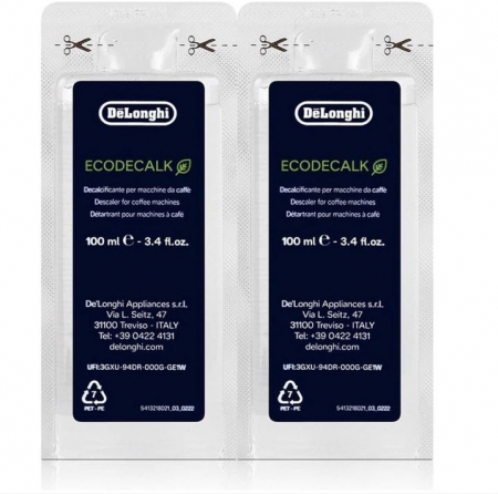 Solutie lichida anticalcar pentru espressor DELONGHI AS00006556, DLSC200 Ecodecalk, 2 x 100 ml [1]