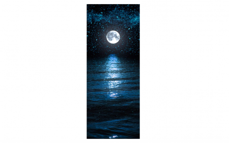 Decoratiuni - SOOOEC Autocolant adeziv fotografic PVC 77 X 200 cm (lună și stele)