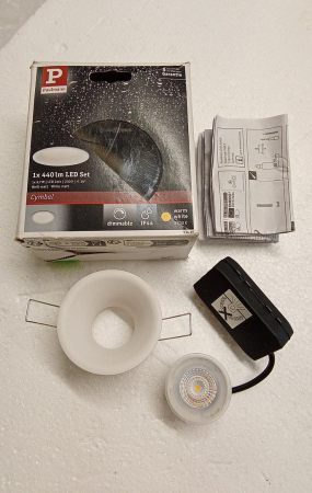 Spot incastrat Paulmann 93416 LED Cymbal 1x6.8W, IP44, dimabil, alb, 2700K [1]
