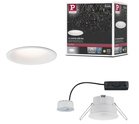 TOATE PRODUSELE - Spot incastrat Paulmann 93416 LED Cymbal 1x6.8W, IP44, dimabil, alb, 2700K