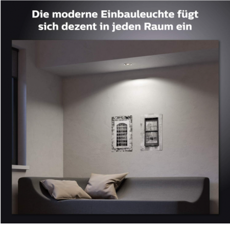 Spot LED încastrat Philips Hue White Ambiance Milliskin, 250 lm, rotund, alb [3]