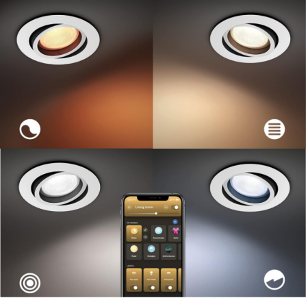 Spot luminos încastrat inteligent LED Philips Hue [Gu10 Spot] [4]