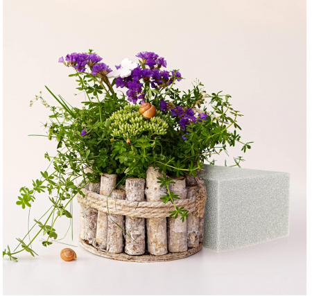 Spumă florală Com-Four pentru flori proaspete sau flori uscate, 3 bucati [3]
