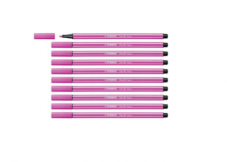 Birotica & Papetarie - STABILO -  Neon Pink Pachet de 10 carioci premium