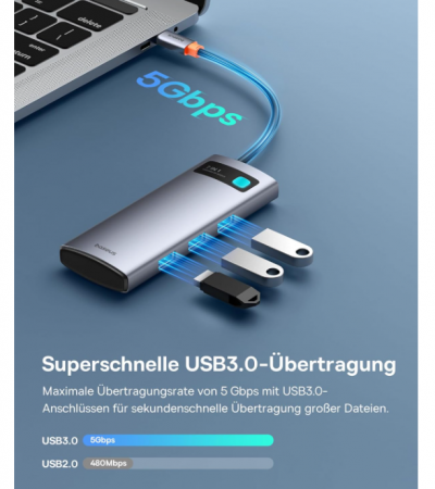 Statie de andocare Baseus USB C Hub 7 în 1 [4]
