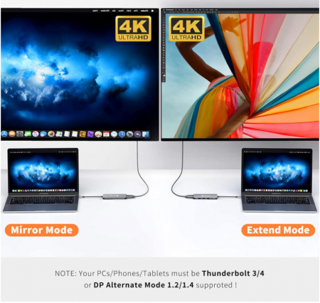 Statie de andocare NOVOO HUB Type-C 5 în 1 [5]