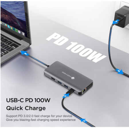 Stație de andocare NOVOO Hub USB C 11 în 1 [6]