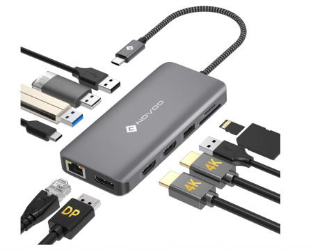 Stație de andocare NOVOO Hub USB C 11 în 1 [0]