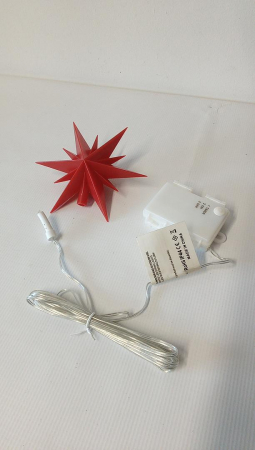 Stea de Crăciun din plastic roșu Dekohelden24 [1]