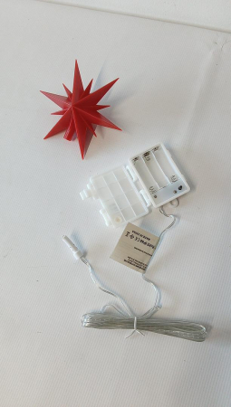 Stea de Crăciun din plastic roșu Dekohelden24 [2]