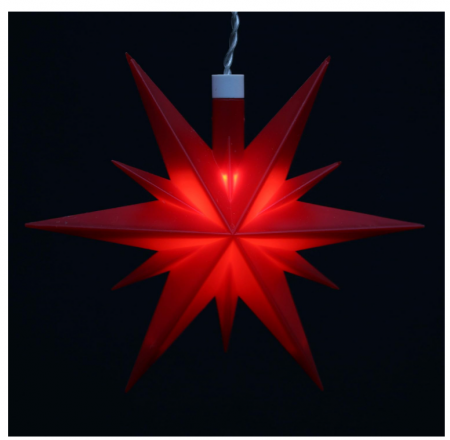 Stea de Crăciun din plastic roșu Dekohelden24 [3]