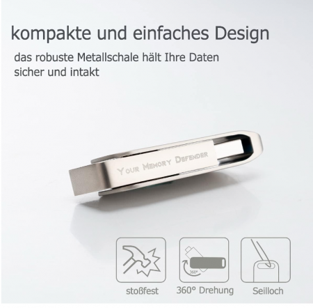 Stick Memorie USB LEVEN 128GB Carousel Line JUS301SL-128G USB 3.0 Argintiu [1]