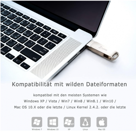 Stick Memorie USB LEVEN 128GB Carousel Line JUS301SL-128G USB 3.0 Argintiu [3]