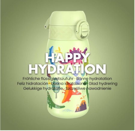 Sticla de apă din oțel inoxidabil Ion8 pentru copii, 400 ml, dinozauri [7]