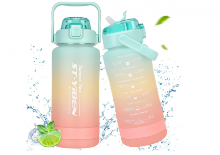 Casa, Gradina & Bricolaj - Sticlă de apă gradată LKEVREG, 2 L, fără BPA