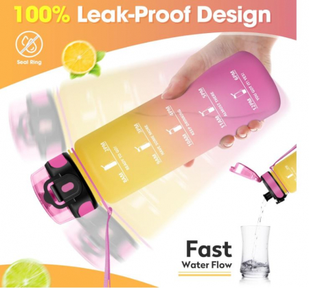 Sticla de apa motivationala KollyKolla, 500ml, fara BPA [6]