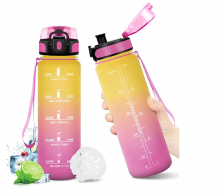 TOATE PRODUSELE - Sticla de apa motivationala KollyKolla, 500ml, fara BPA