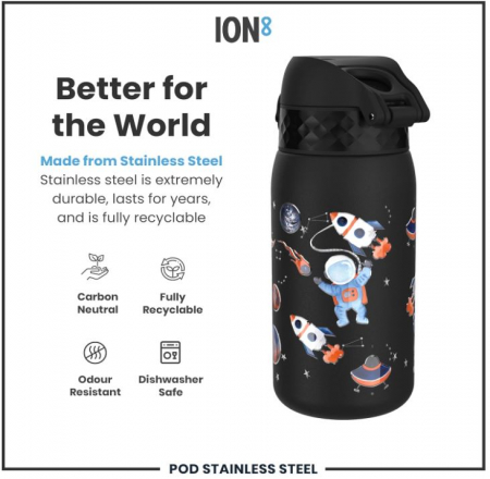 Sticla de apa pentru copii Ion8, din oțel inoxidabil, 400 ml [6]