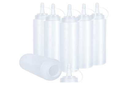 Sticle pentru sos KANOSON, 6 bucati, 250 ml, fără BPA, ketchup, sos iute, ulei de măsline [0]