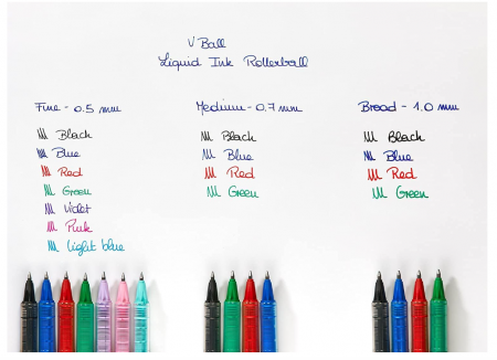 Stilou Roller Pilot V-Ball, 0.5 mm, Albastru, Pachet de 3 [3]
